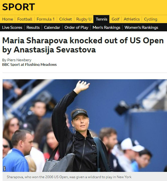 Báo chí thế giới: Sharapova bị hạ knock-out, triệu fan hả hê dè bỉu - 1