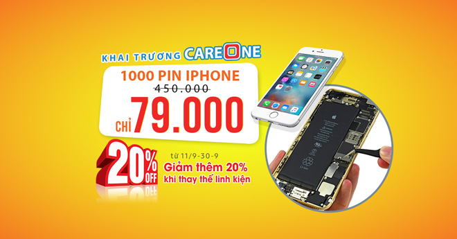 Xếp hàng chờ thay pin iPhone khuyến mãi đồng giá 79.000đ - 2