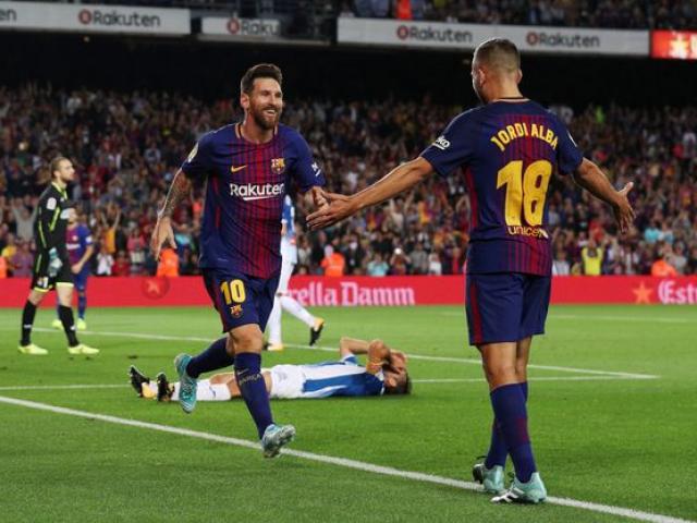 Vắng Ronaldo, Messi nối dài kỉ lục giúp Barca lên đỉnh