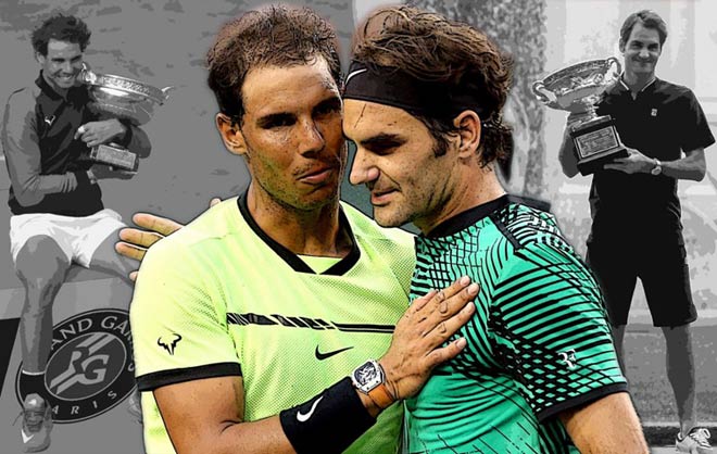 Nadal - Federer chia 4 Grand Slam: Hai vị Vua trị vì tennis 2017 - 1