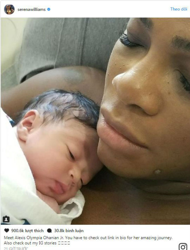 Tin thể thao HOT 14/9: Serena đặt tên con theo tên chồng chưa cưới - 1