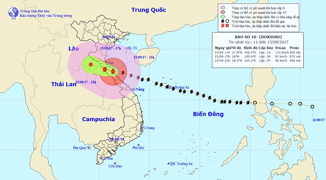 Bản tin thời tiết 13h: Bão số 10 hoành hành Hà Tĩnh-Quảng Trị, sóng cao hơn 10 mét - 1