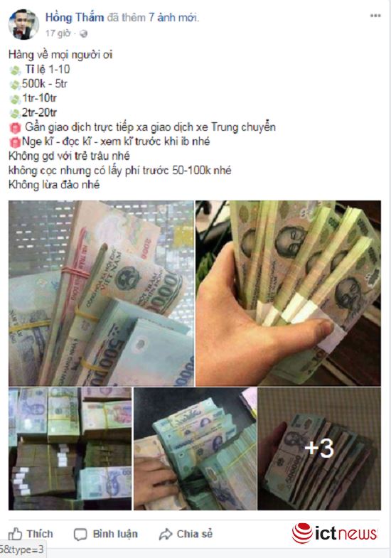 Mua tiền giả trên Facebook dễ như… mua rau - 3