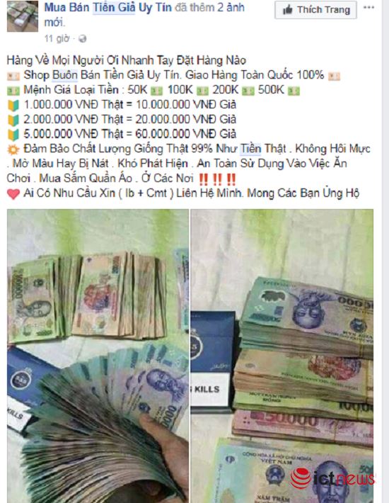 Mua tiền giả trên Facebook dễ như… mua rau - 6