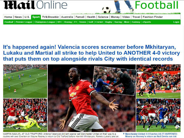 MU đại thắng 4 sao: Báo Anh thán phục Mourinho, ca ngợi Lukaku