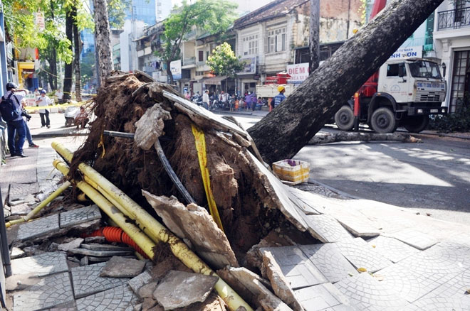 Đường Sài Gòn thành sông, người dân &#34;bơi&#34; trong ngày đầu tuần - 15