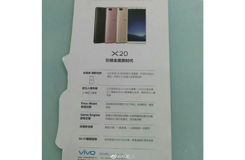Lộ thông số của smartphone tầm trung Vivo X20 - 1