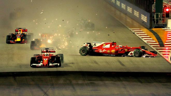Đua xe F1, Singapore GP: “Thần may mắn” ngoảnh mặt, cơn ác mộng màu đỏ - 1