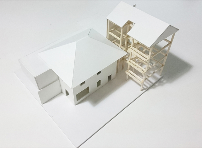 Hình vẽ 3D của căn nhà cũ.
