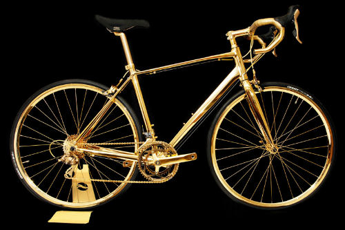 Choáng ngợp xe đạp mạ vàng 24K giá 7,7 tỷ đồng - 1