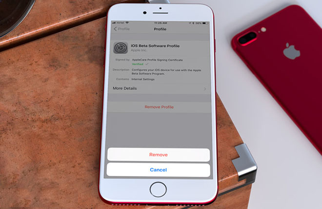 Cách loại bỏ tiểu sử iOS 11 beta để lên đời iOS 11 chính thức - 1