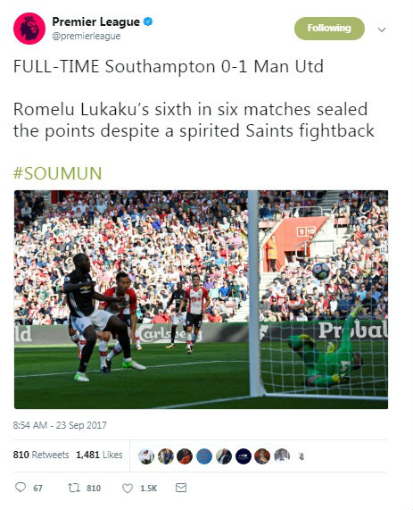 MU hạ gục Southampton: Triệu fan ví Lukaku với &#34;Quỷ dữ&#34;, tung hô De Gea - 3