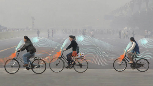 LẠ: Xe đạp tự hút khí ô nhiễm, nhả ra khí sạch - 1