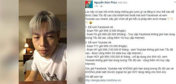 Đức Phúc livestream hát chay siêu ngọt, khoe gói 4G MobiFone cực đỉnh - 1