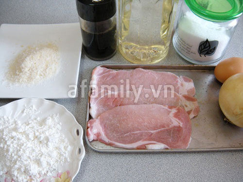 Làm cơm thịt heo chiên xù kiểu Nhật - 1