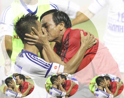 Sốc với nụ hôn đồng giới thầy trò ở giải U21 Báo Thanh Niên - 1