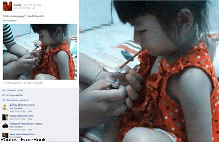 Phẫn nộ: Cho bé gái hít ma túy ở Thái Lan - 1