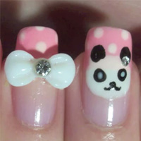 Bí quyết làm đẹp - Học cách sơn móng tay hình gấu Panda