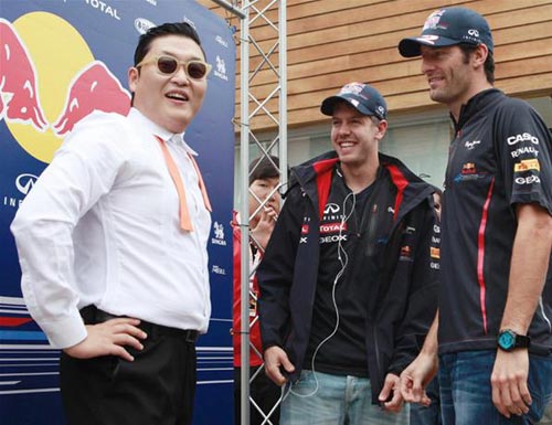 Vettel & Webber nhảy Gangnam Style cùng Psy - 3