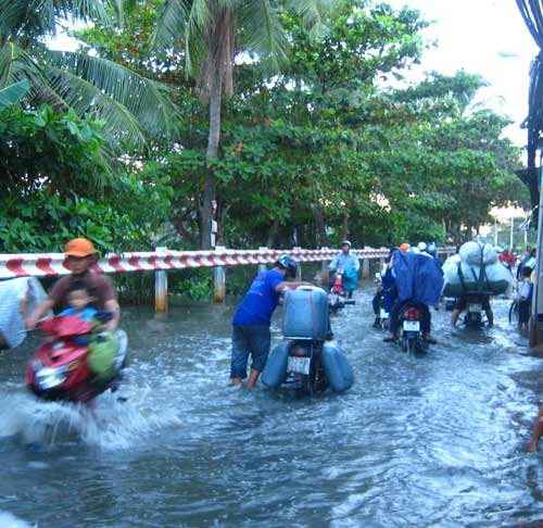 Người dân lại bì bõm lội trên đường - 3