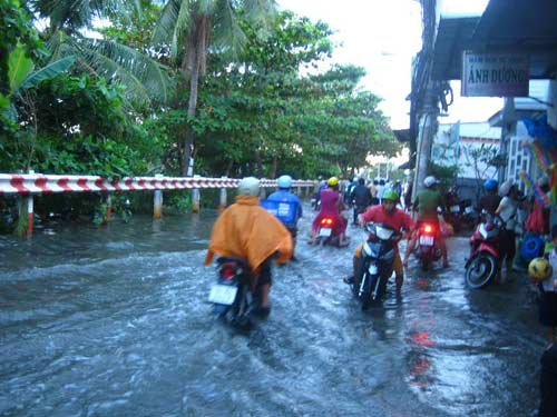 Người dân lại bì bõm lội trên đường - 5