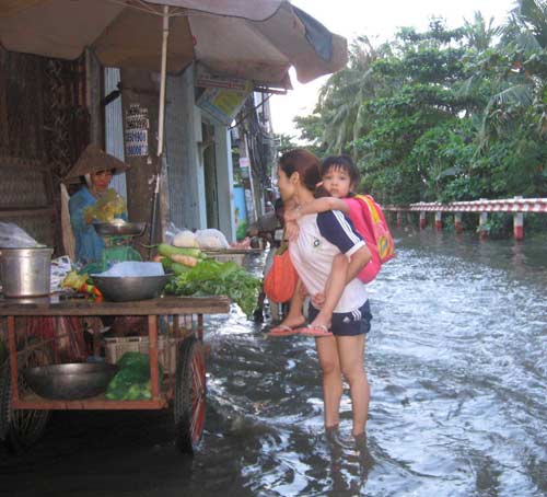 Người dân lại bì bõm lội trên đường - 6