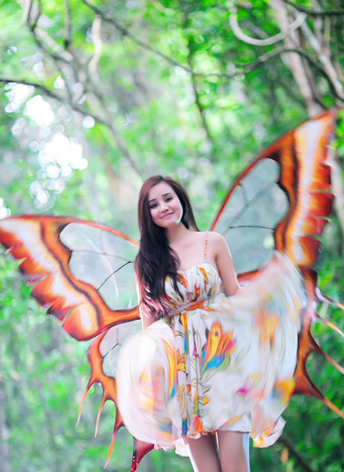 Vy Oanh đẹp hút mắt giữa rừng - 7