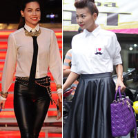 Thời trang công sở - Mặc đồ da đẹp như sao Việt