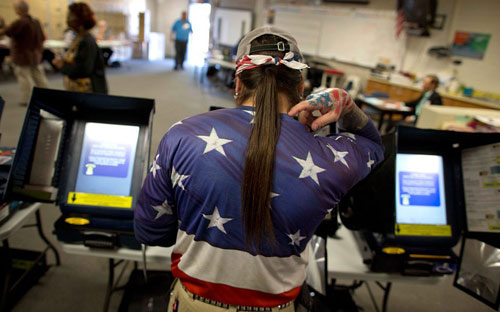 Chùm ảnh: Dân Mỹ háo hức đi bầu cử tổng thống - 13