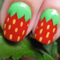 Bí quyết làm đẹp - Ngọt ngào họa tiết nail dâu tây