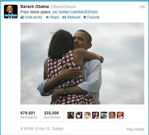 Cảnh Obama ôm vợ ăn mừng gây sốt trên Facebook - 1