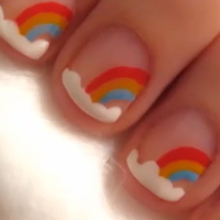 Bí quyết làm đẹp - Phá cách với kiểu nail cầu vồng