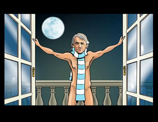 Chiến lược gia hào hoa Roberto Mancini của Man City.