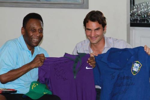 Federer hội ngộ Vua bóng đá Pele - 1
