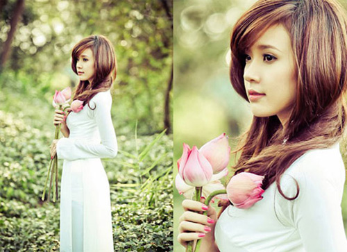 Hot girl Việt "đọ" sắc vóc với áo dài - 8