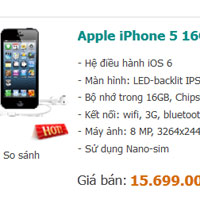 iPhone 5 tại Việt Nam giá 15 triệu đồng