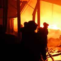 Tin tức trong ngày - Lính cứu hỏa dập lửa xưởng bông sợi thâu đêm