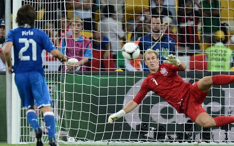 Cú sút Penalty mang mong cách Panelka của Pirlo được coi là điểm nhấn giúp ĐT Italia loại Anh tại vòng tứ kết Euro 2012.