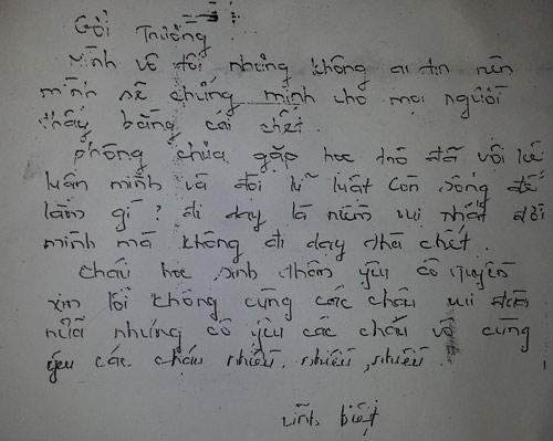 Tự tử vì "đốt" tay học trò: Cô giáo đã tử vong - 2
