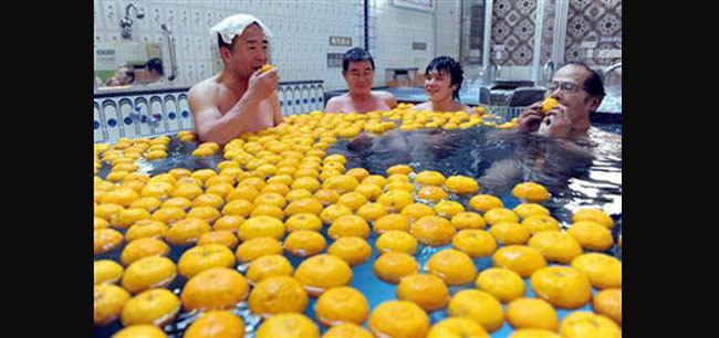 Tới ngày đông chí, người dân Nhật Bản thường có phong tục “tắm quýt” khá kỳ lạ.
