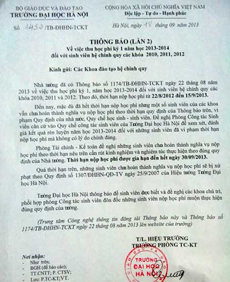 Phạt chậm nộp học phí: Phải trả lại tiền phạt - 2