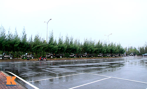 Quảng Bình: Đoàn xe Quốc tang diễn tập trong mưa - 6