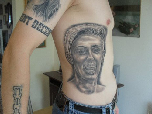 Man with 21 tattoos of Miley Cyrus - 2