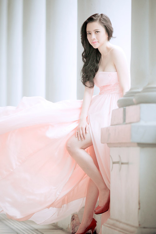 Ngọc Linh xinh tươi với sắc hồng - 5