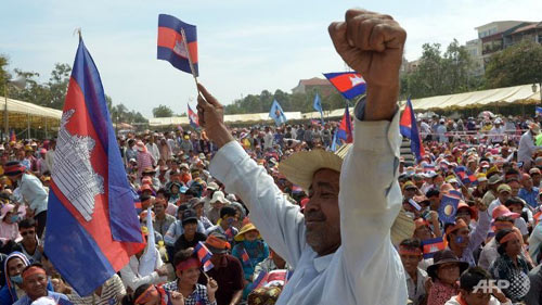 Campuchia: Phe đối lập biểu tình lớn - 1