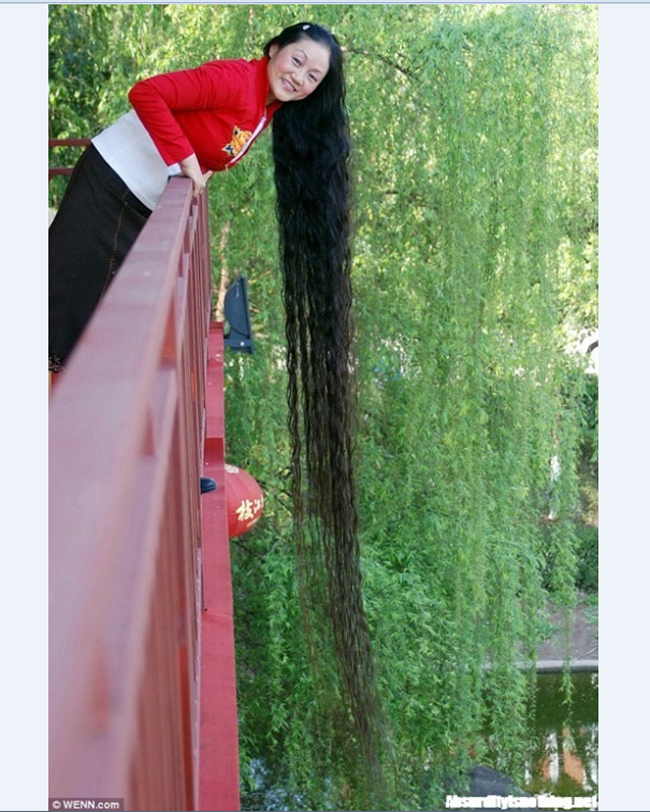 Vào năm 2004, tóc của cô Xie Qiuping đã đạt chiều dài hơn 5,6m
