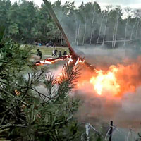 Tin tức trong ngày - Nga: Trực thăng Ka-52 "Cá sấu" rơi gần nhà dân