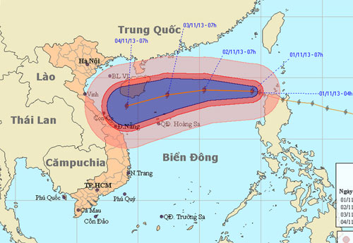 Bão tiến nhanh, miền Trung đón mưa lớn - 1