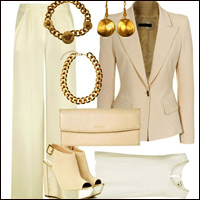 Thời trang công sở - Nhìn chiều cao để chọn ống quần suông