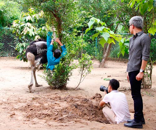 Mỹ nam ngã nhào vì cưỡi đà điểu - 5